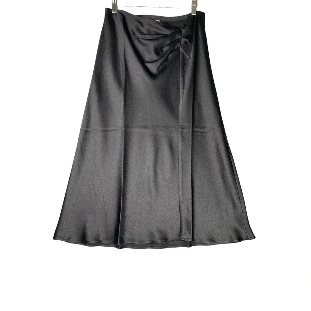 Status by Chenault Womens‎ A-line Midi Skirt in Black Size Medium